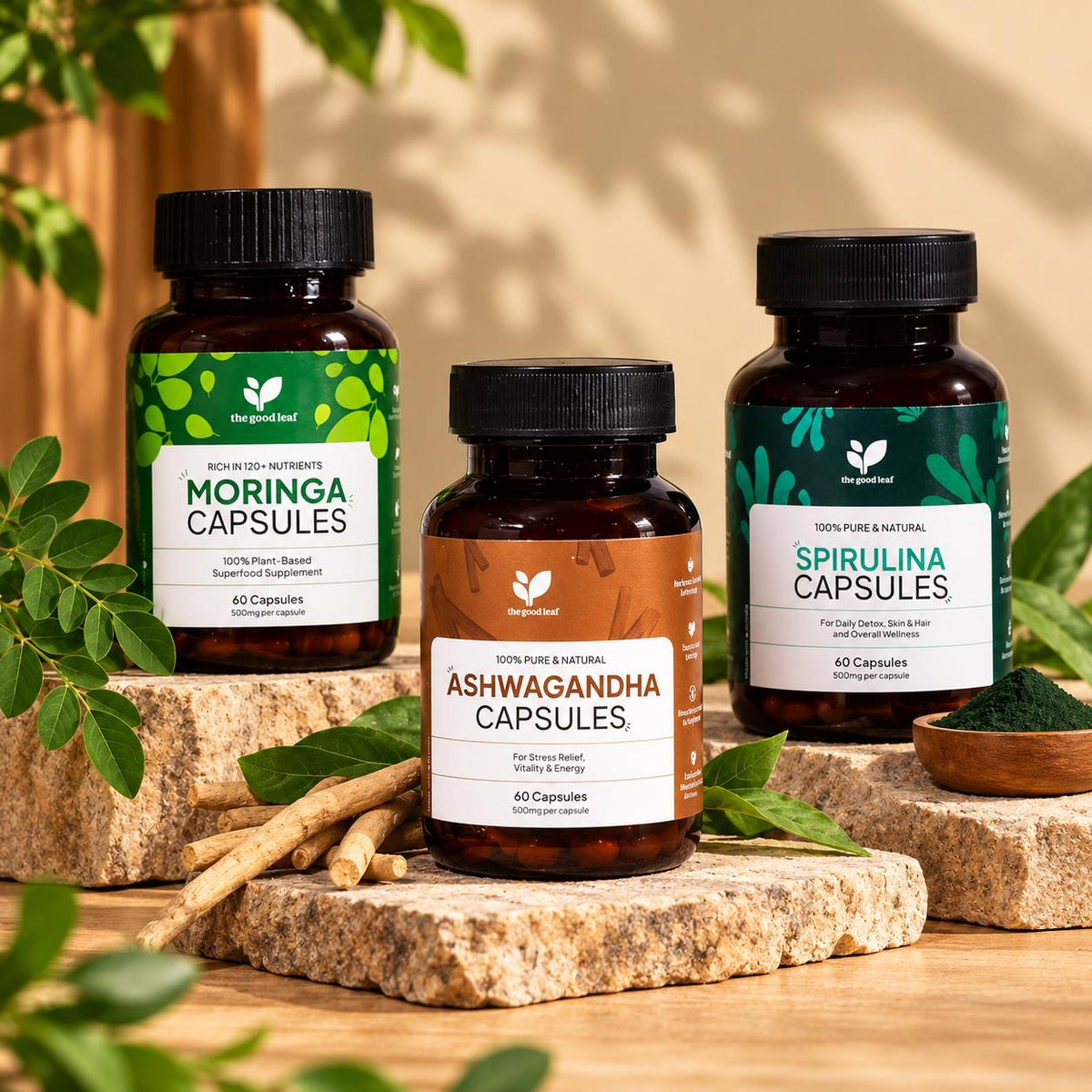 Moringa + Spirulina + Ashwagandha